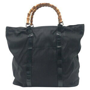 Gucci Handbag Tote Bamboo Black Bag